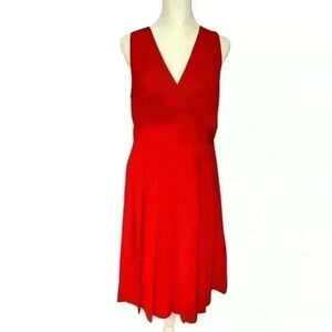 Gilli Dress MIDI sleeveless Pleated Skirt. Size L Red Wedding guest Graduation